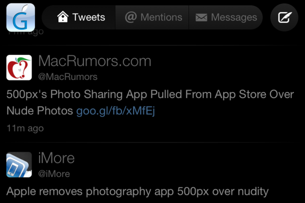 Twitterrific for iPhone - Greek iPhone