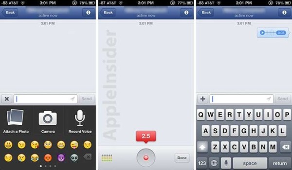 facebook update for iPhone and iPad with voice messages greekiphone