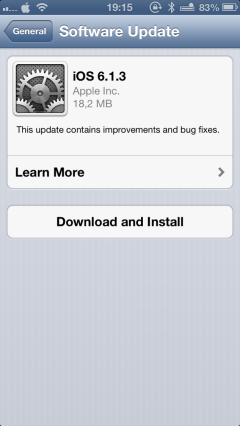 iOS 6.1.3 with improvements to japanese maps and a bug fixation on passcode unlock greekiphone