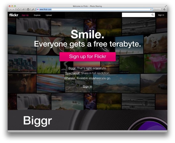 new flickr with 1tb space for your photos greekiphone