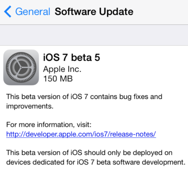 apple released ios 7 beta 5 greekiphone